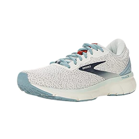 Brooks Shoes - Brooks Trace 2 Running Shoes White Teal Lightweight Cushion Comfort 10.5